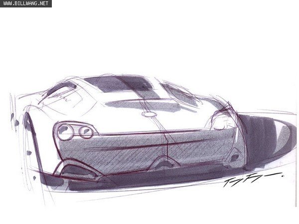 Automobile design，Hand drawn sketch，
