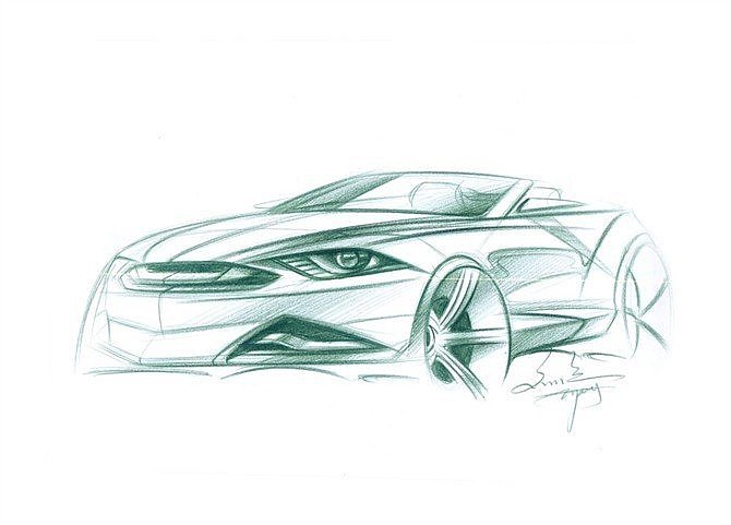 Automobile design，Hand drawn sketch，