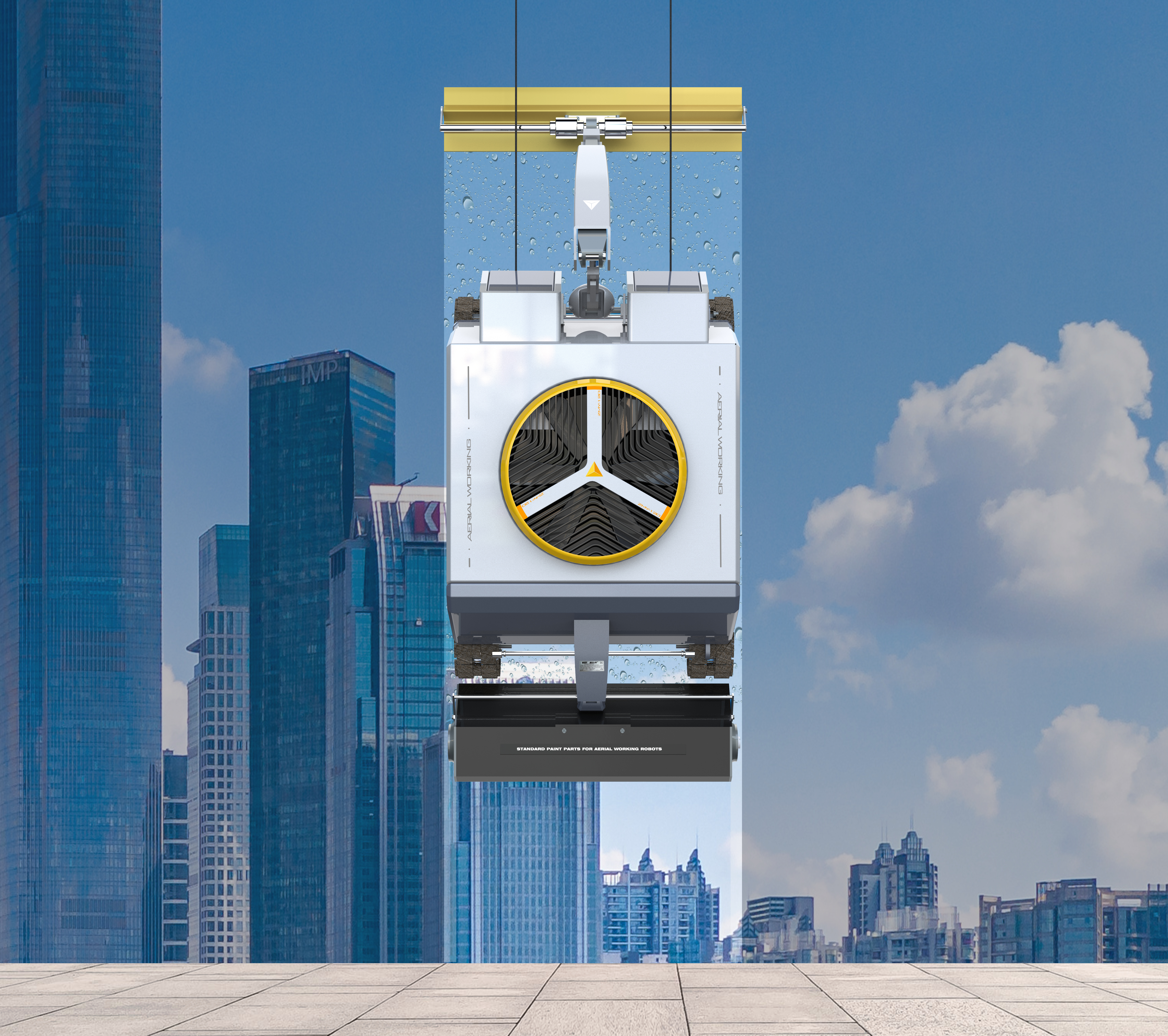 high altitude，Clean the window，robot，