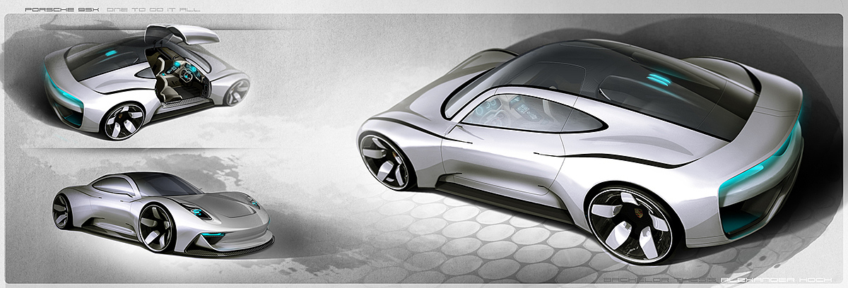 Porsche 95x，Automobile design，conceptual design，dissertation，