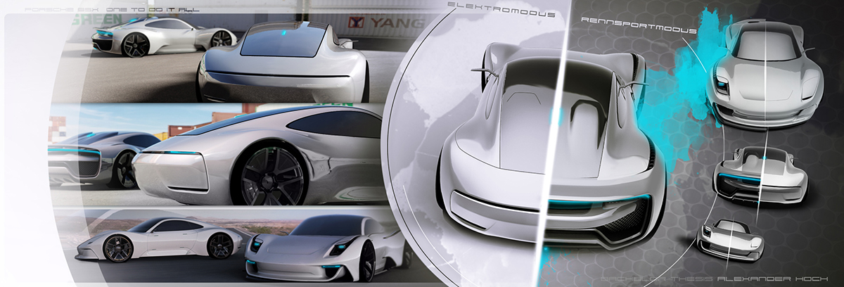 Porsche 95x，Automobile design，conceptual design，dissertation，