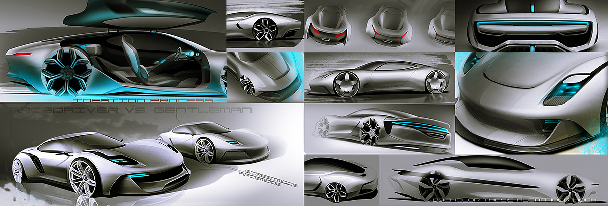Porsche 95x，Automobile design，conceptual design，dissertation，