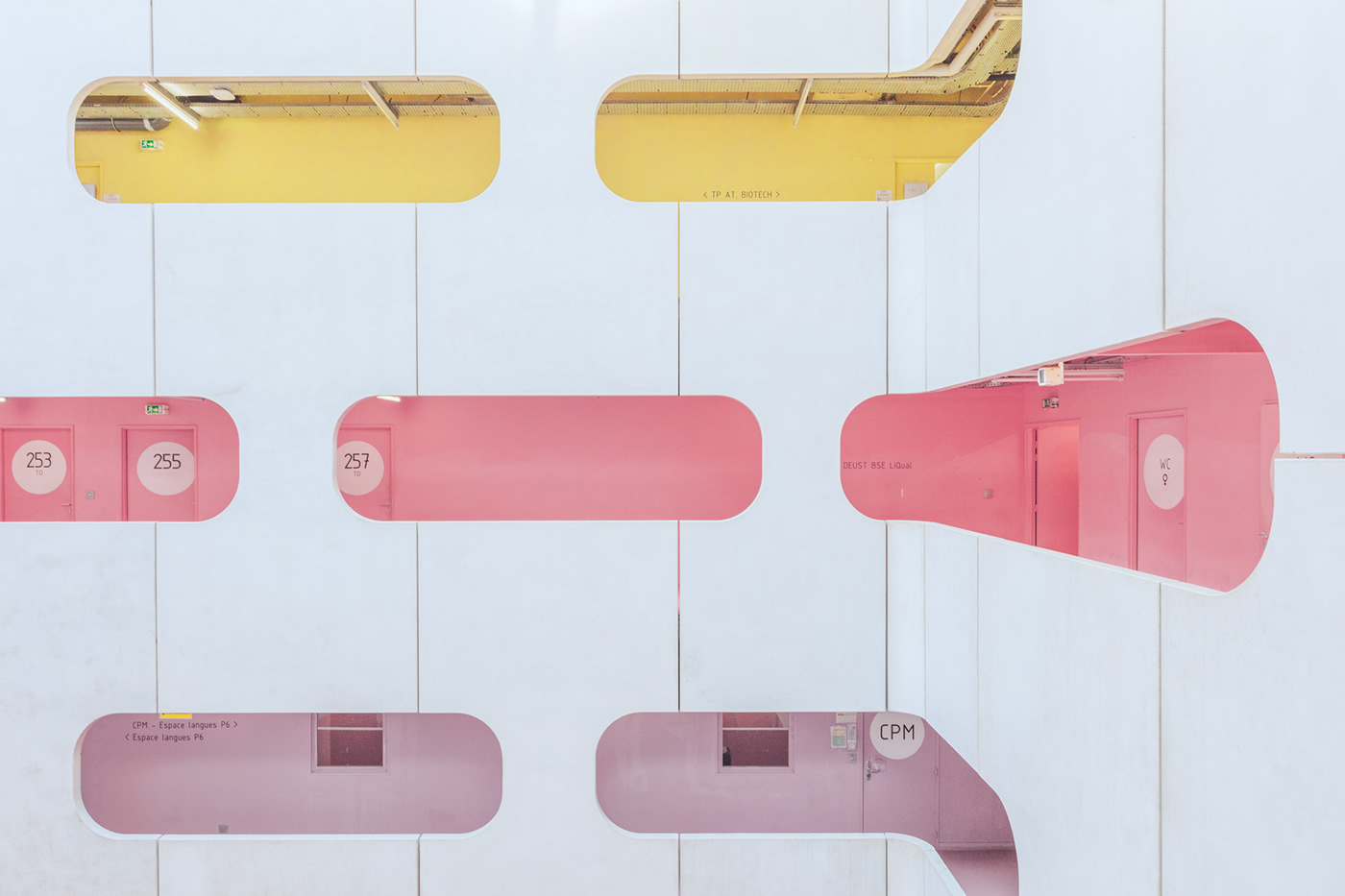 University dormitory，Rich color，Interior architecture，