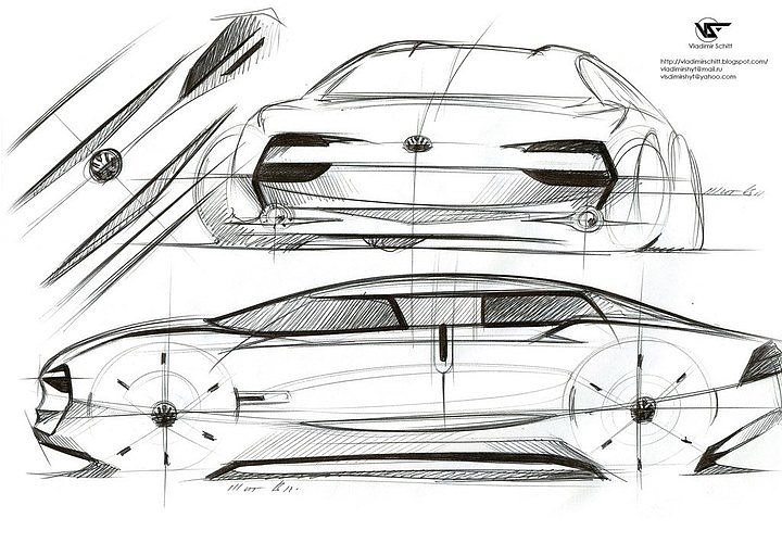 Automobile design，Hand drawn sketch，