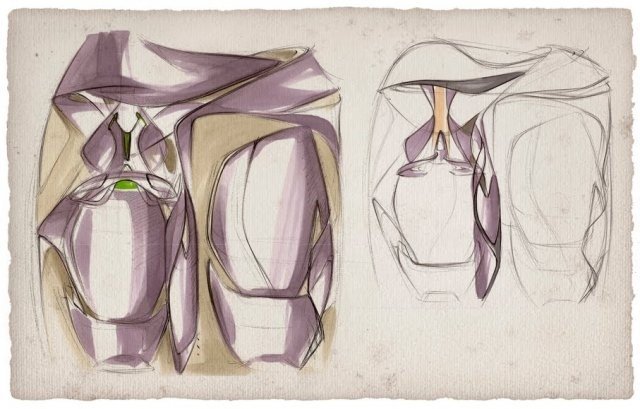 Automobile design，Hand drawn sketch，