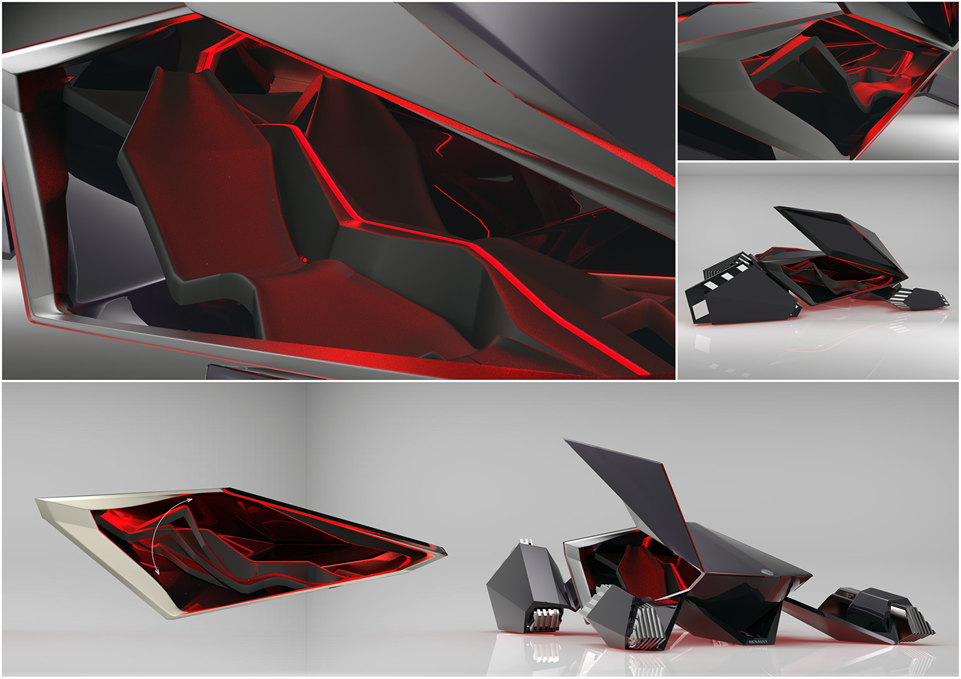 Automobile design，conceptual design，Renault crilex，Driverless car，