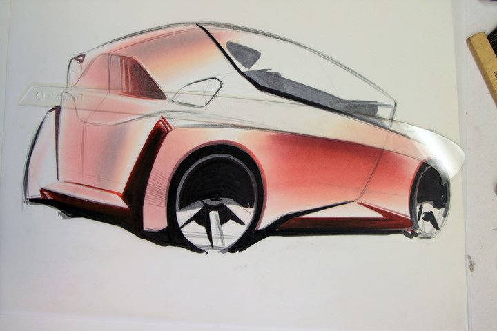 Automobile design，Hand drawn sketch，design sketch，