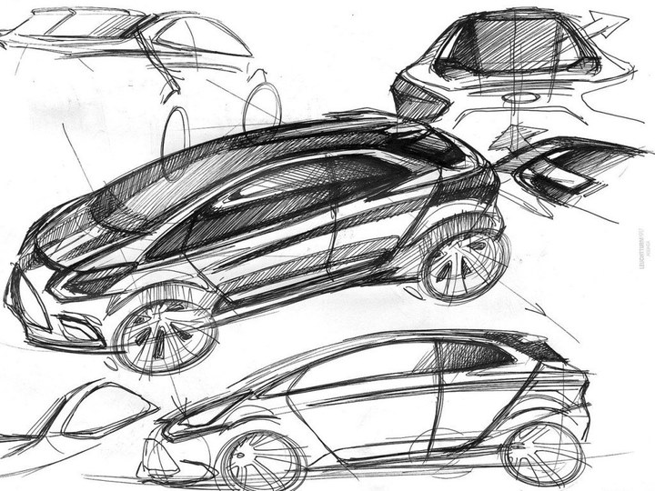 Automobile design，Hand drawn sketch，design sketch，