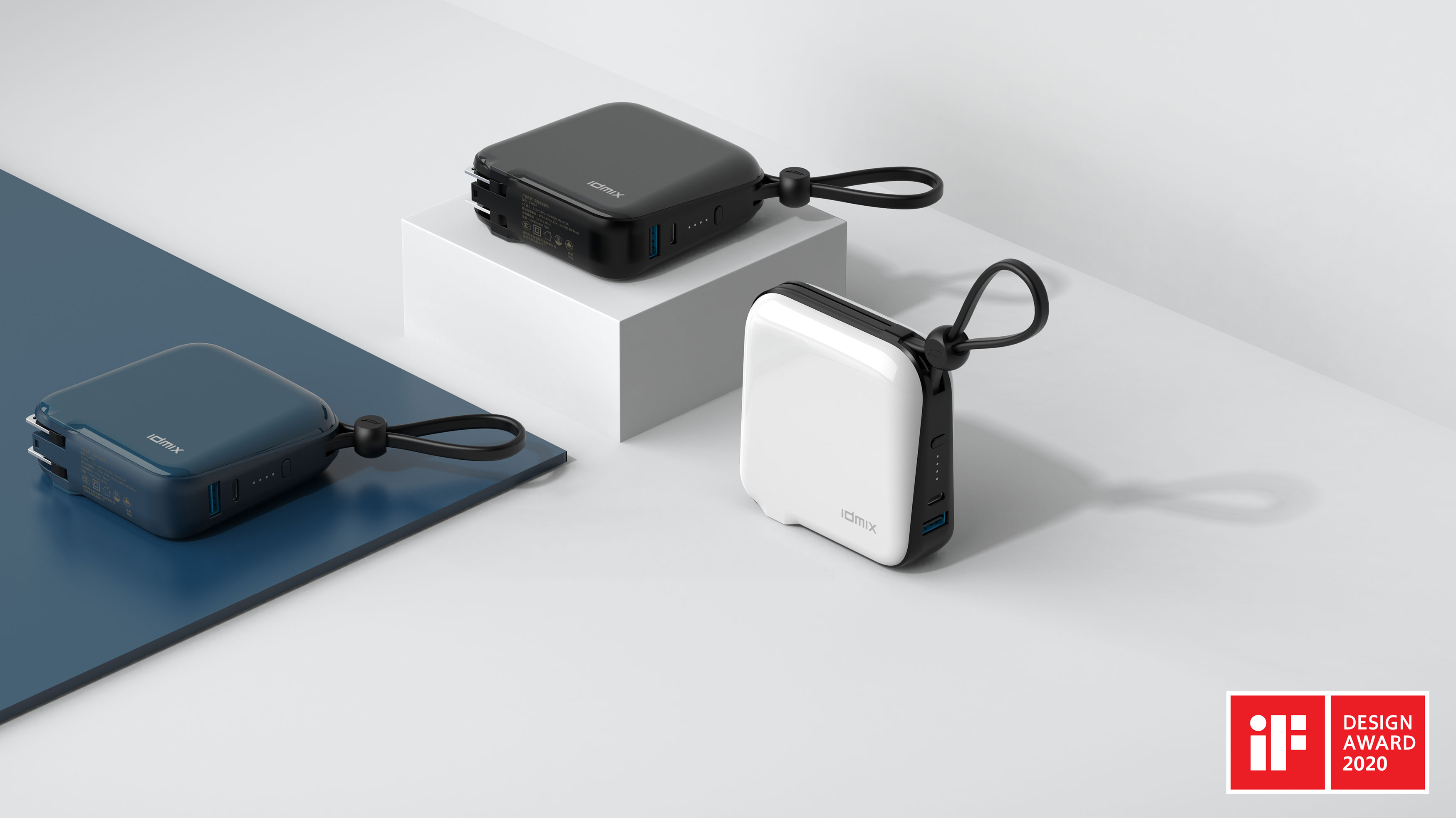 Charger charging treasure three in one，portable source，if，Self contained plug，