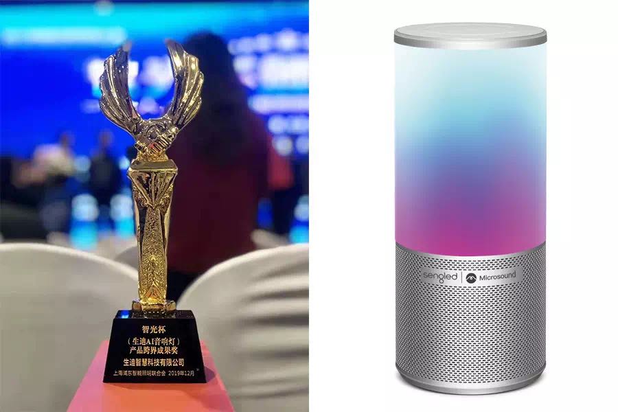 Intelligent speaker lamp，DuerOS，Zhiguang Cup - Product cross-border Achievement Award (2020)，