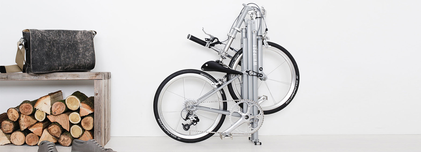 whippet，自行车，折叠，经典，受欢迎，银白色，