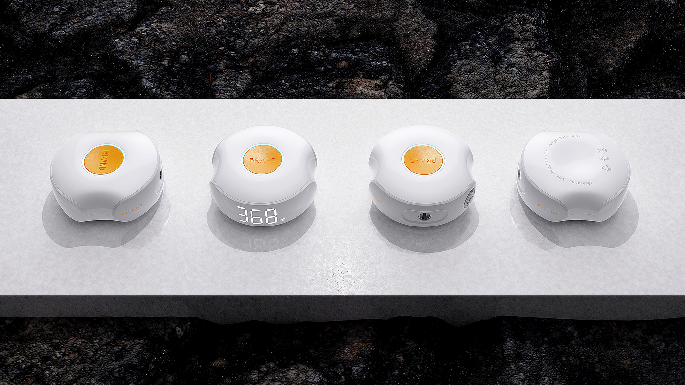 Poached Egg，forehead thermometer，Body temperature measurement，