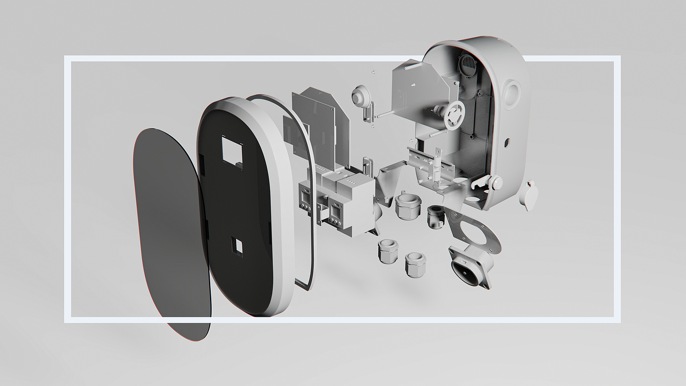 Wall mounted charging pile，