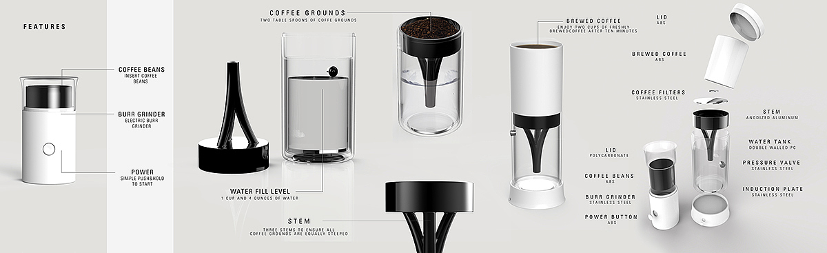 造型独特，ivo便携式咖啡机，厨房家电，