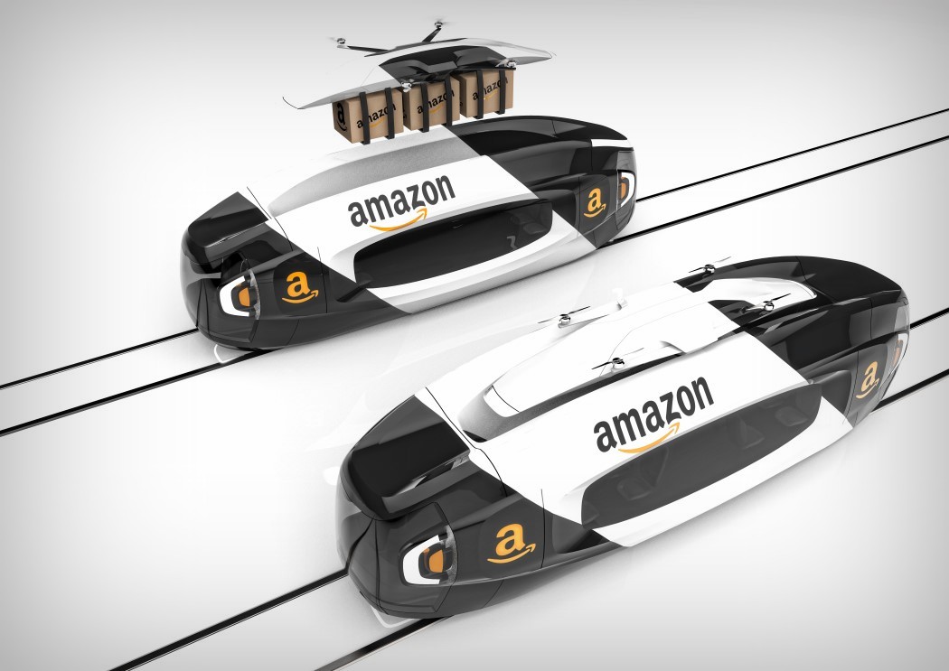 UAV，train，Amazon，logistics，