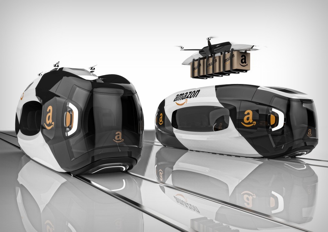 UAV，train，Amazon，logistics，