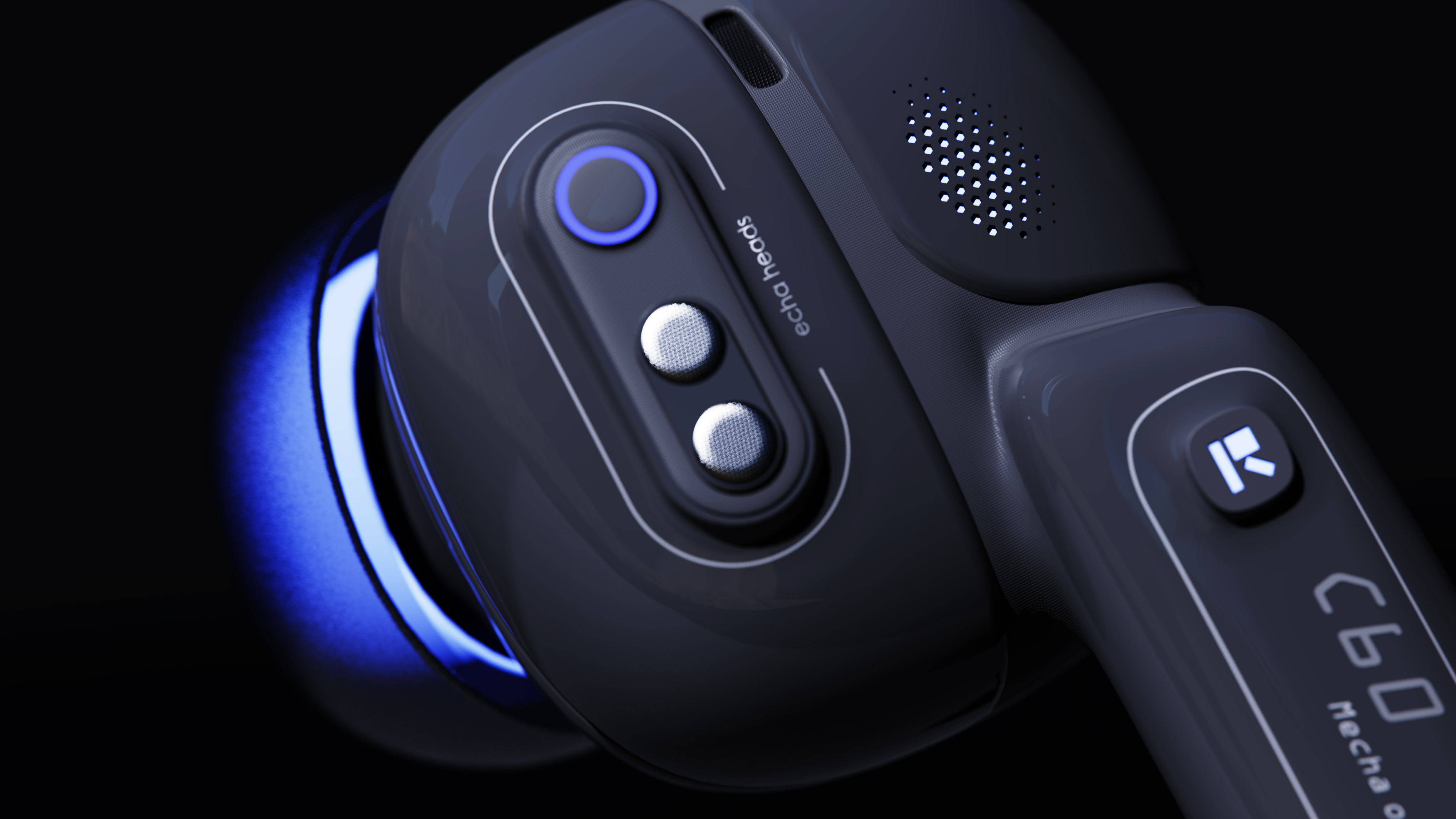 Erys，headset，science and technology，future，blue，technology，