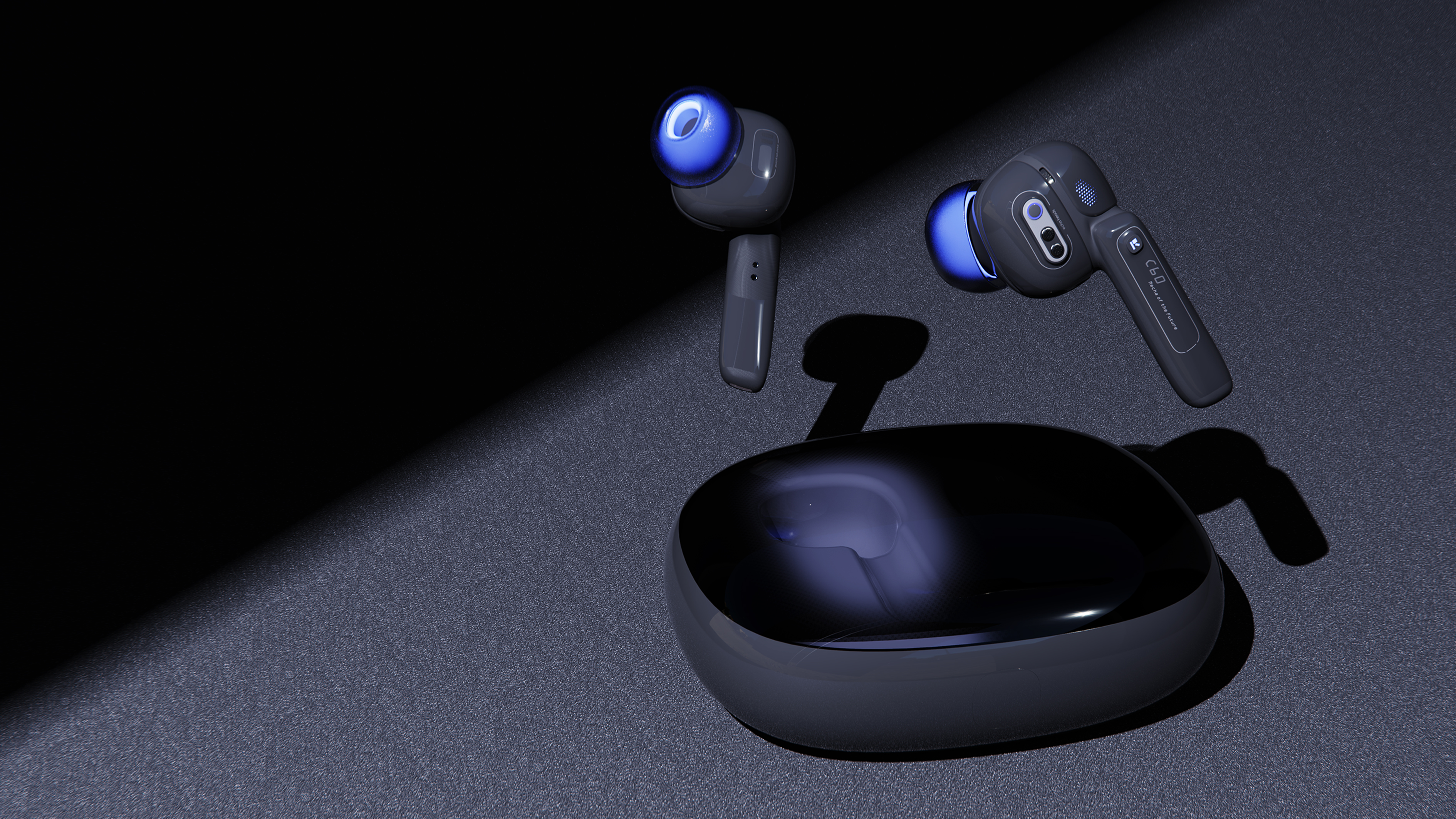 Erys，headset，science and technology，future，blue，technology，