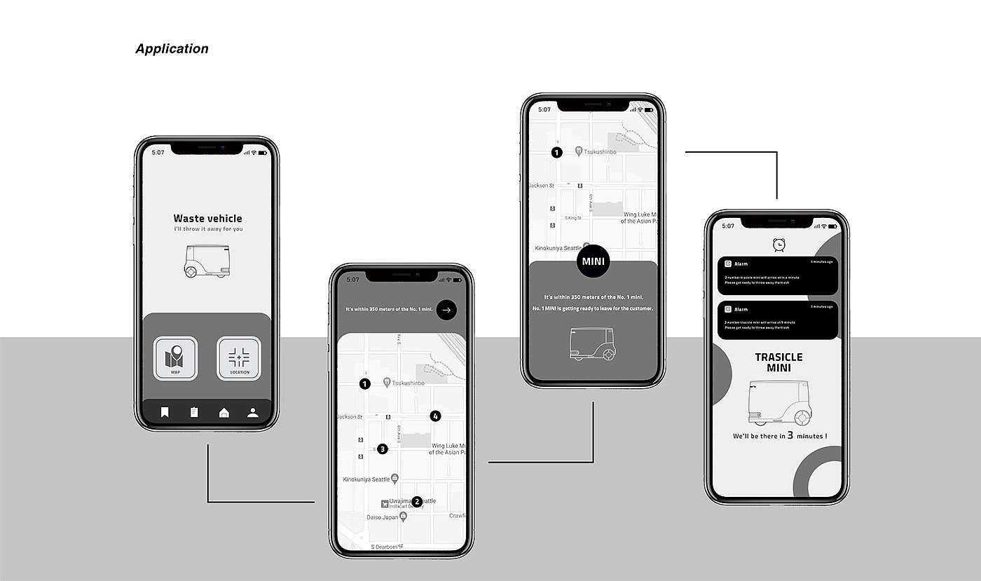 TRASICLE，塑料垃圾，回收车，