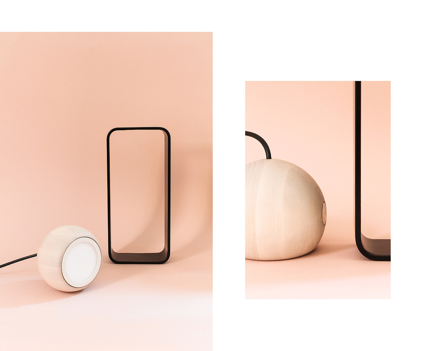 Junts，lighting，Wooden round lamp，