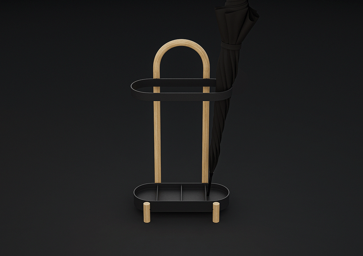 Umbrella frame，Steam bending，wooden ，