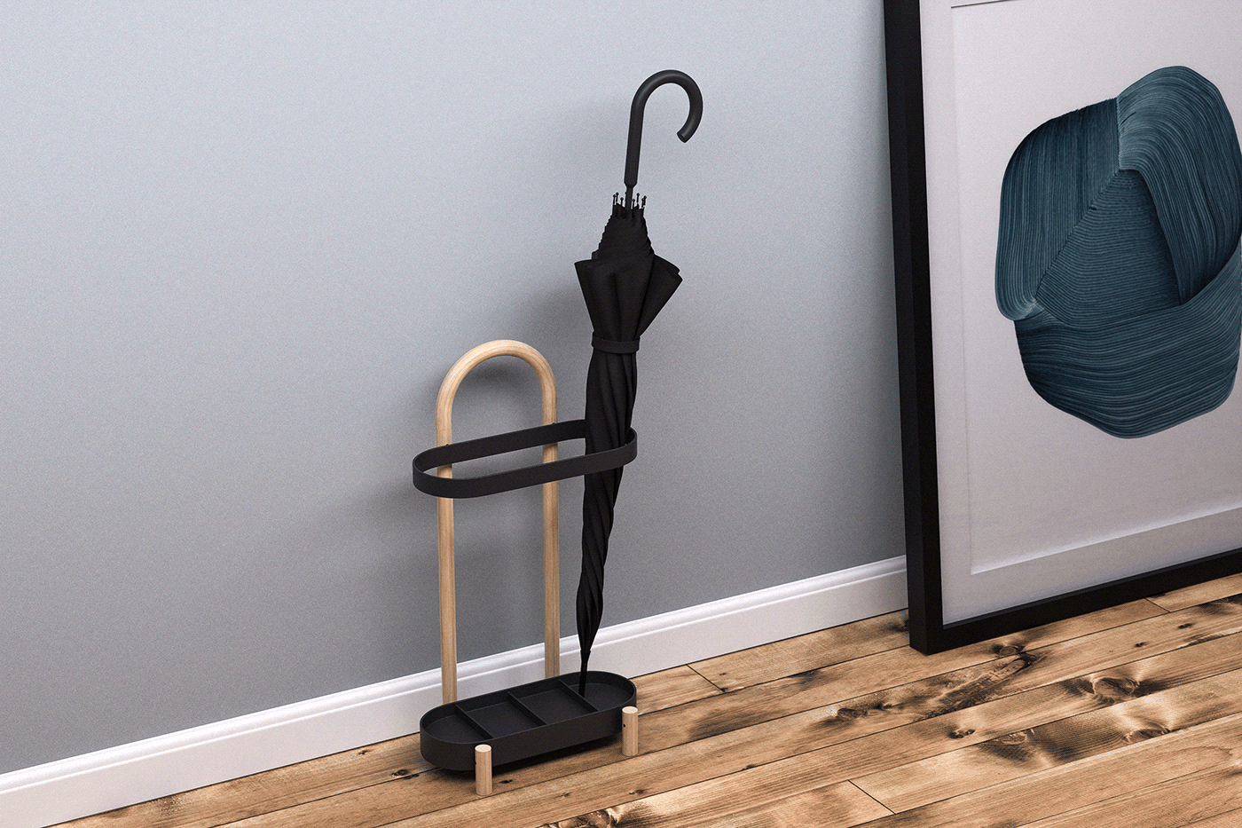 Umbrella frame，Steam bending，wooden ，