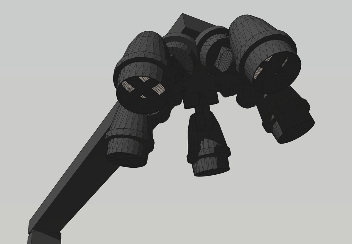 Lighting posts，Outdoor lighting ，street lamp，conceptual design，