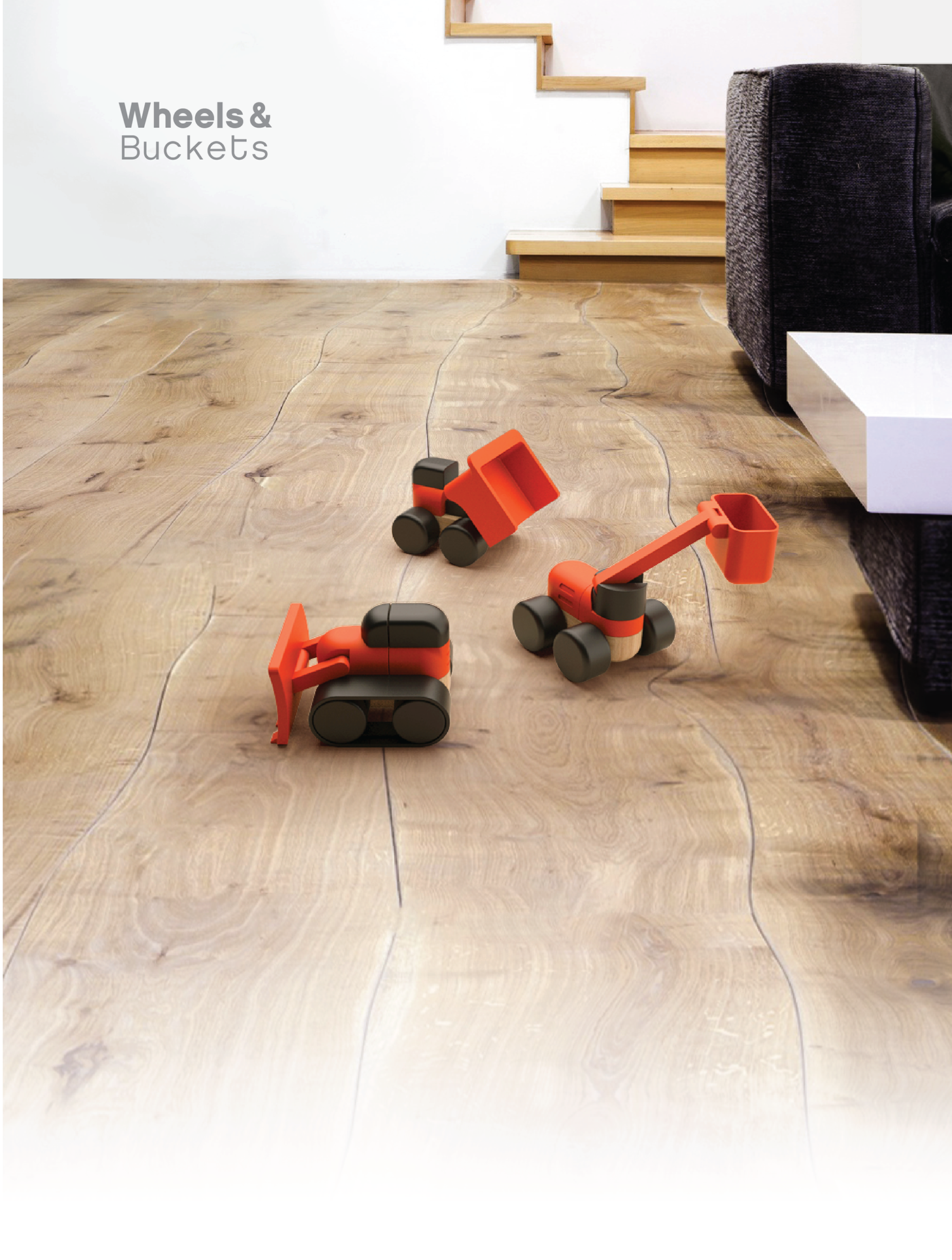 Toy design，Tractor，Minimalism，simplify，