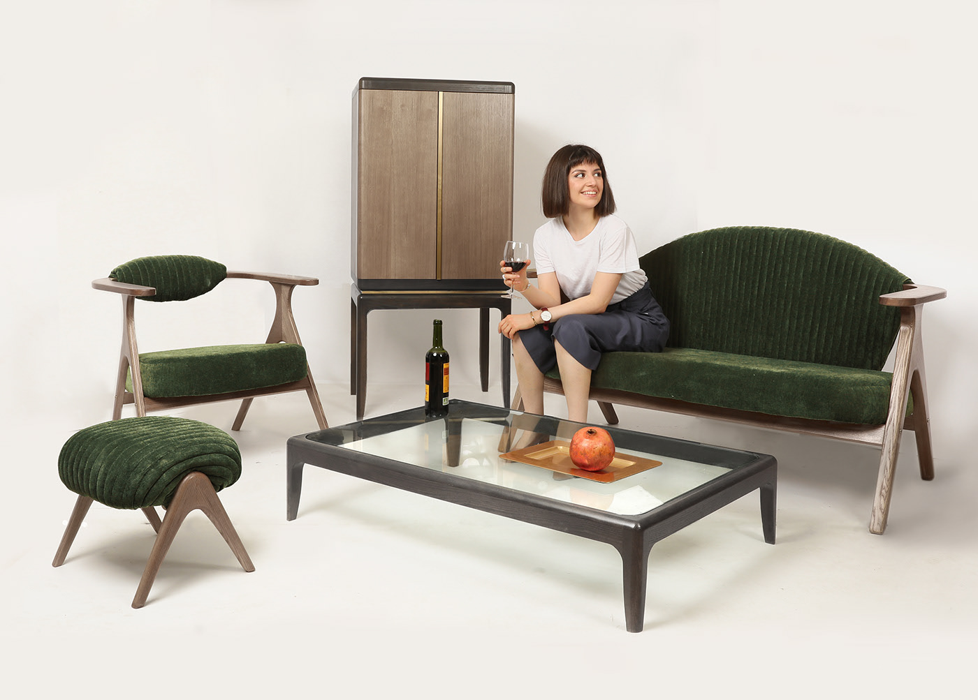 Simon，furniture，chair，Footstool，Armchair，sofa，Retro，