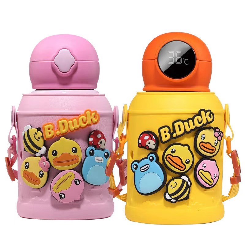 Children's straw thermos cup，