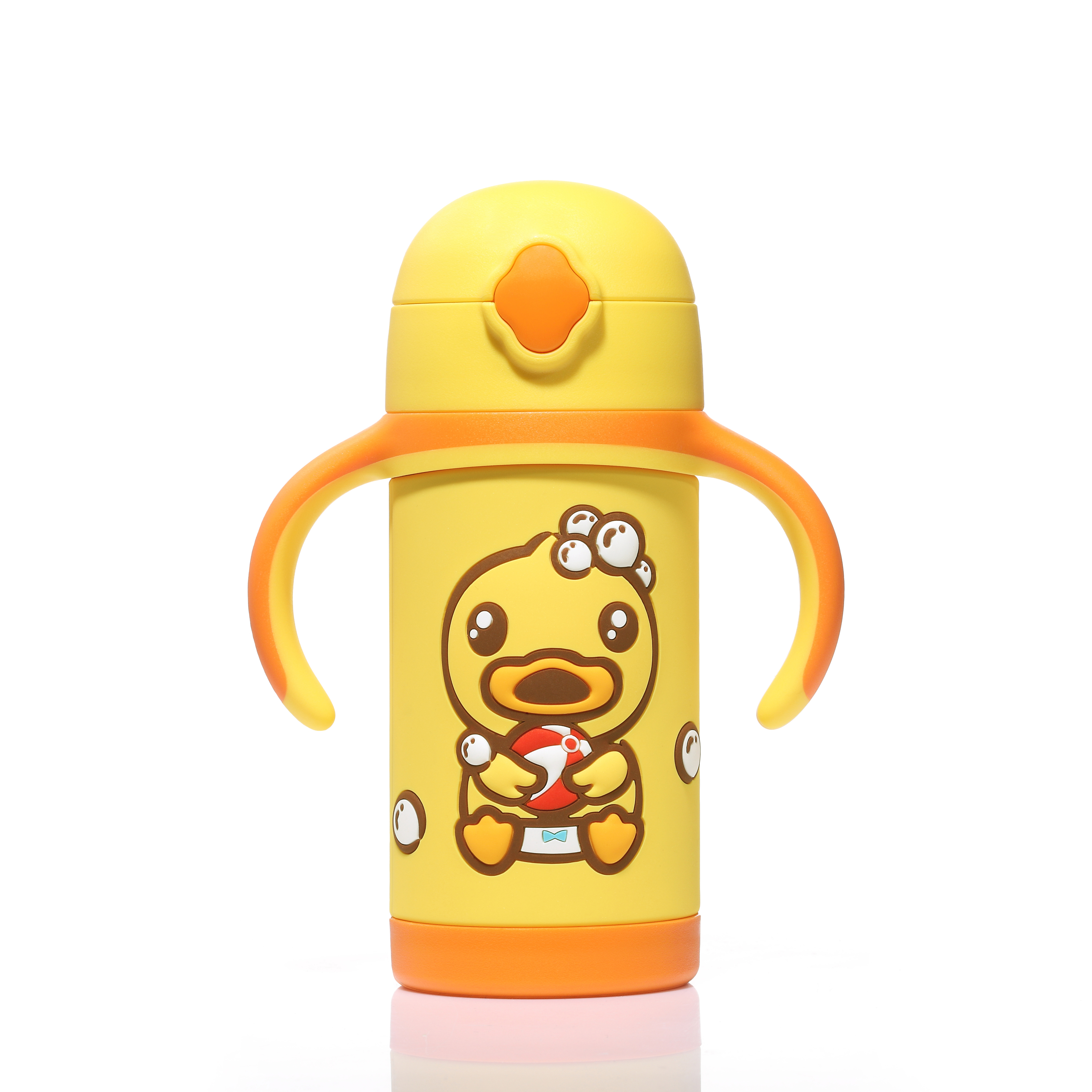 Children's straw thermos cup，