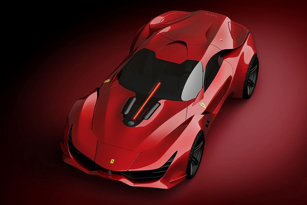 Ferrari Casco rosso，Breaking point，Dig out the side mirror，