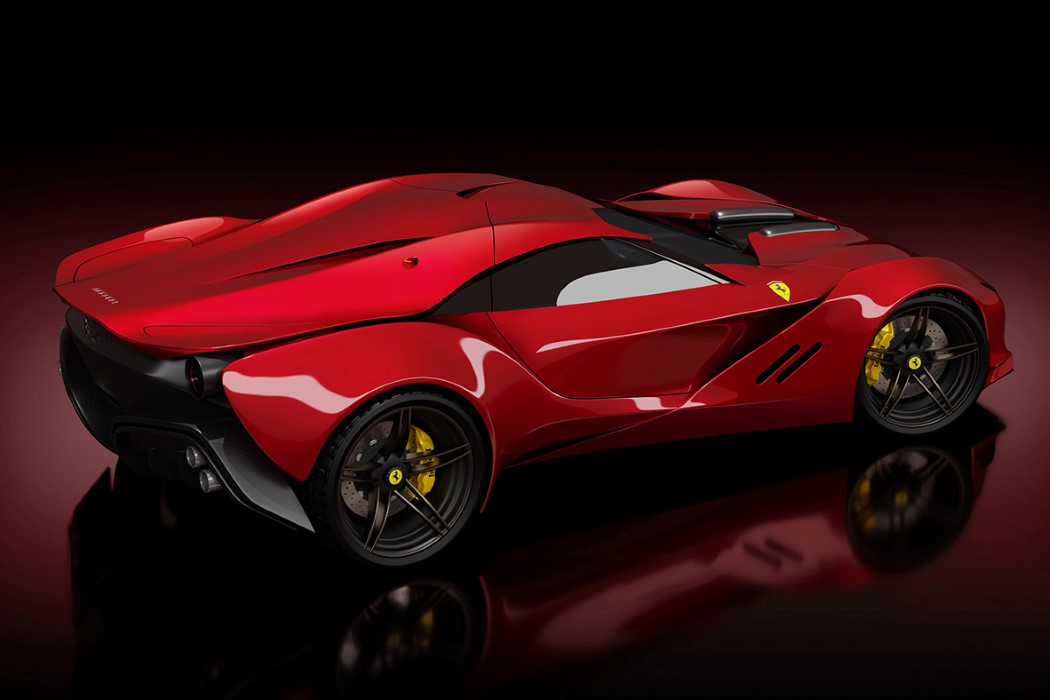 Ferrari Casco rosso，Breaking point，Dig out the side mirror，