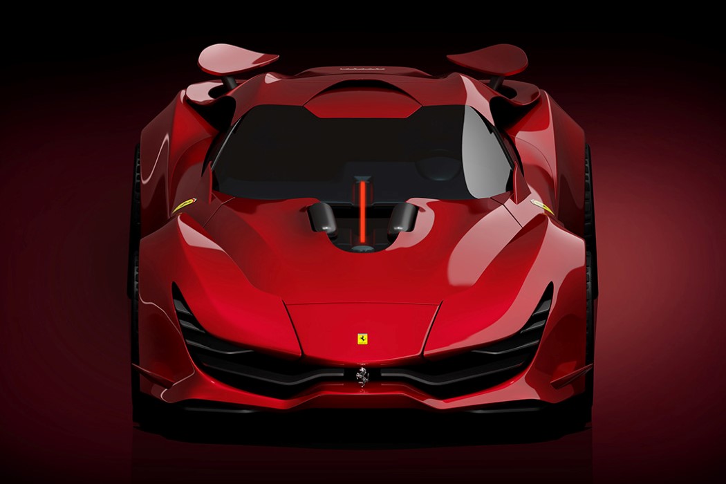 Ferrari Casco rosso，Breaking point，Dig out the side mirror，