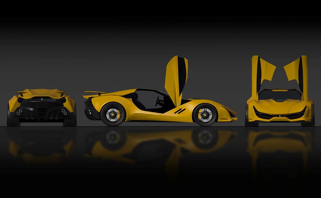 Ferrari Casco rosso，Breaking point，Dig out the side mirror，