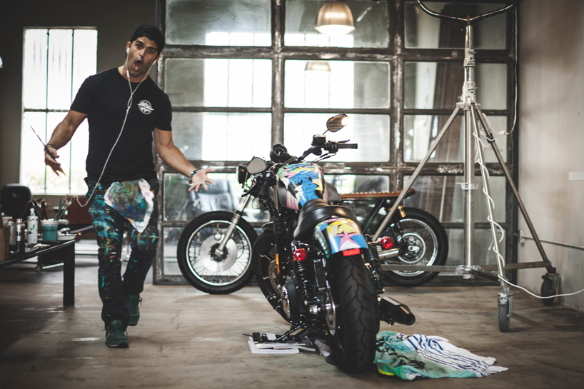 tattoo，Street culture，Motorcycle design，Coquettish，performance，pattern，