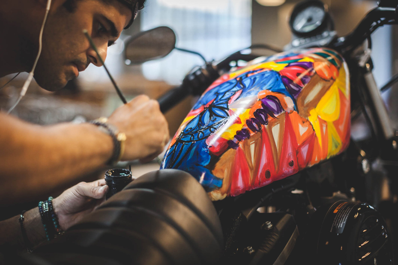 tattoo，Street culture，Motorcycle design，Coquettish，performance，pattern，