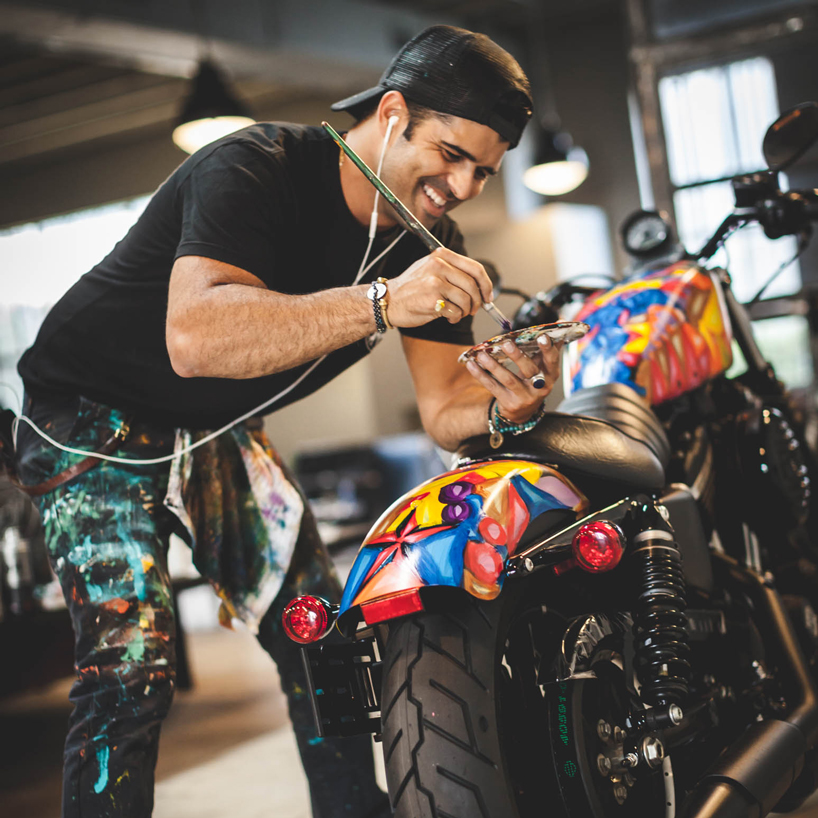 tattoo，Street culture，Motorcycle design，Coquettish，performance，pattern，