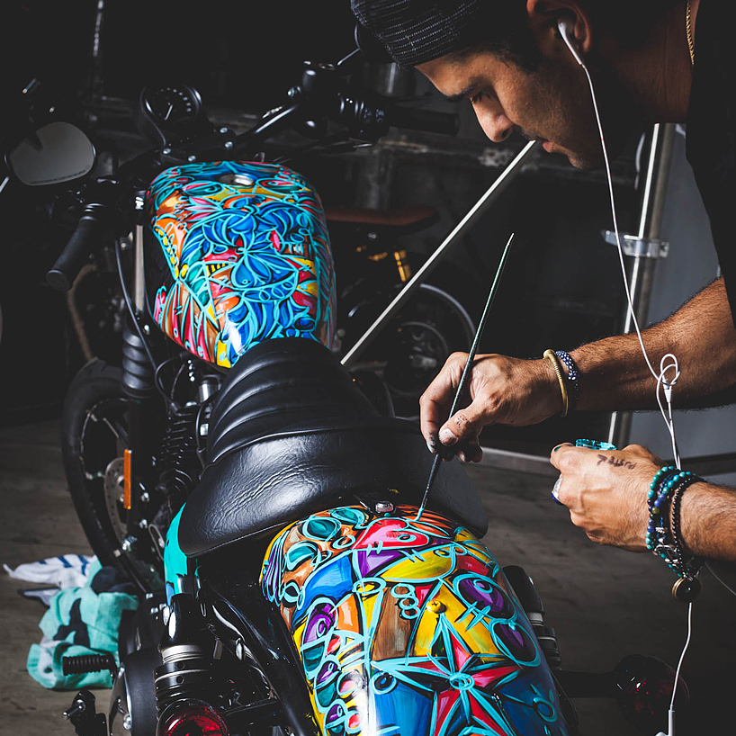 tattoo，Street culture，Motorcycle design，Coquettish，performance，pattern，