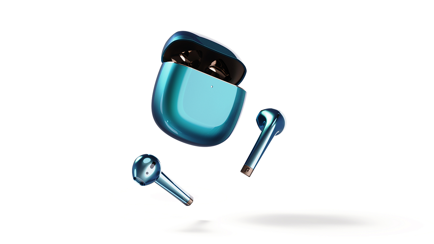 tws，Bluetooth headset design，Headphone rendering，