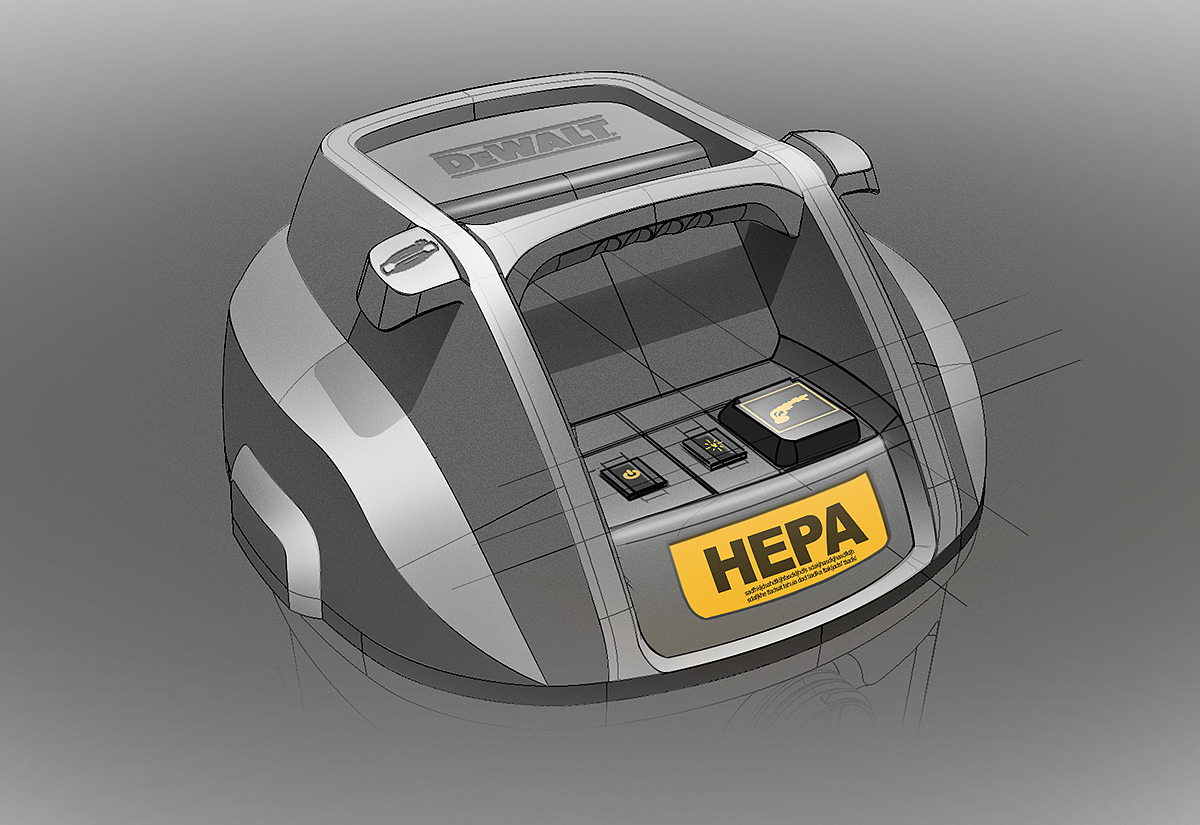 Site equipment，dewalt，Site vacuum cleaner，Tool design，