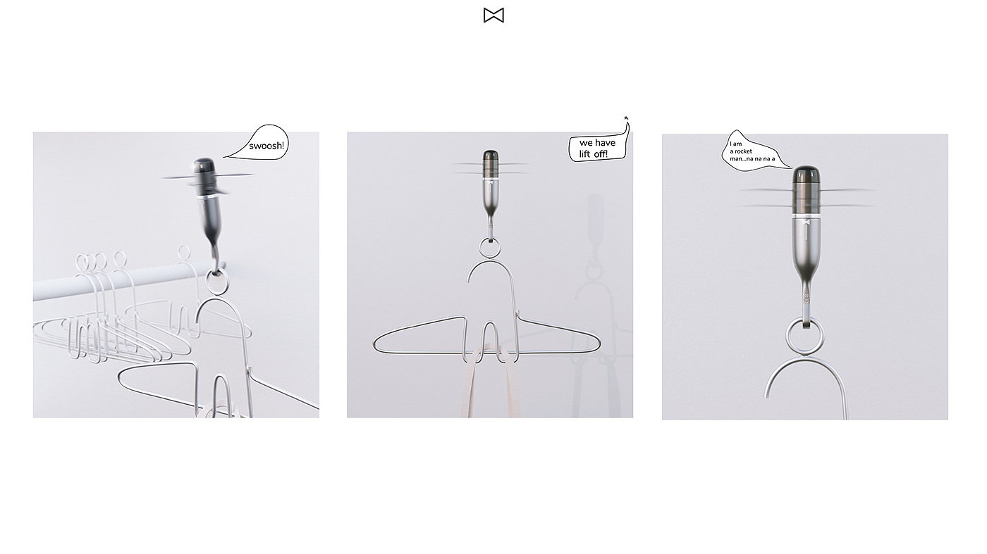 Rocketman，Christoph Sokol，coat hanger，a hook，