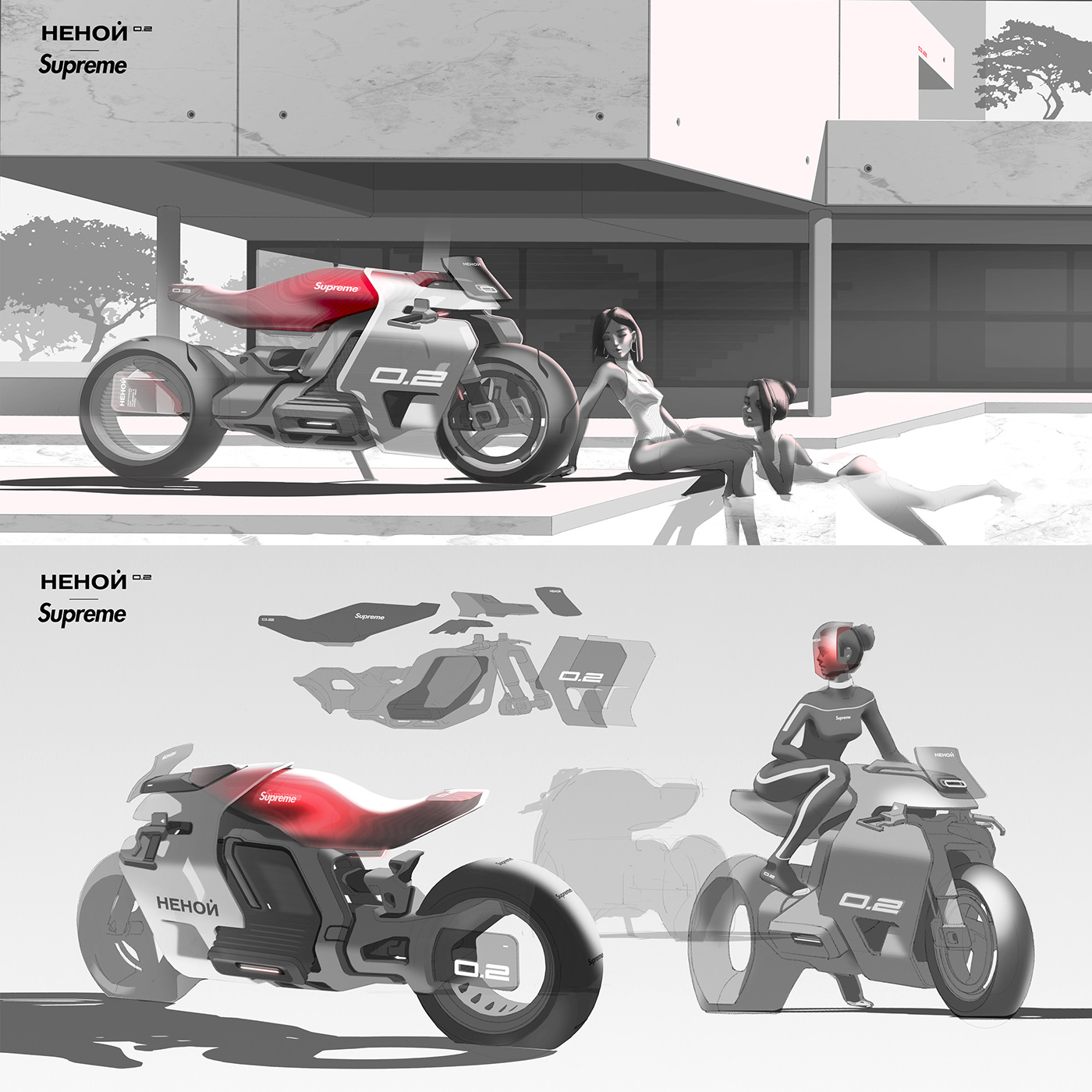 December 2020，By Macarov，motorcycle，Composition，