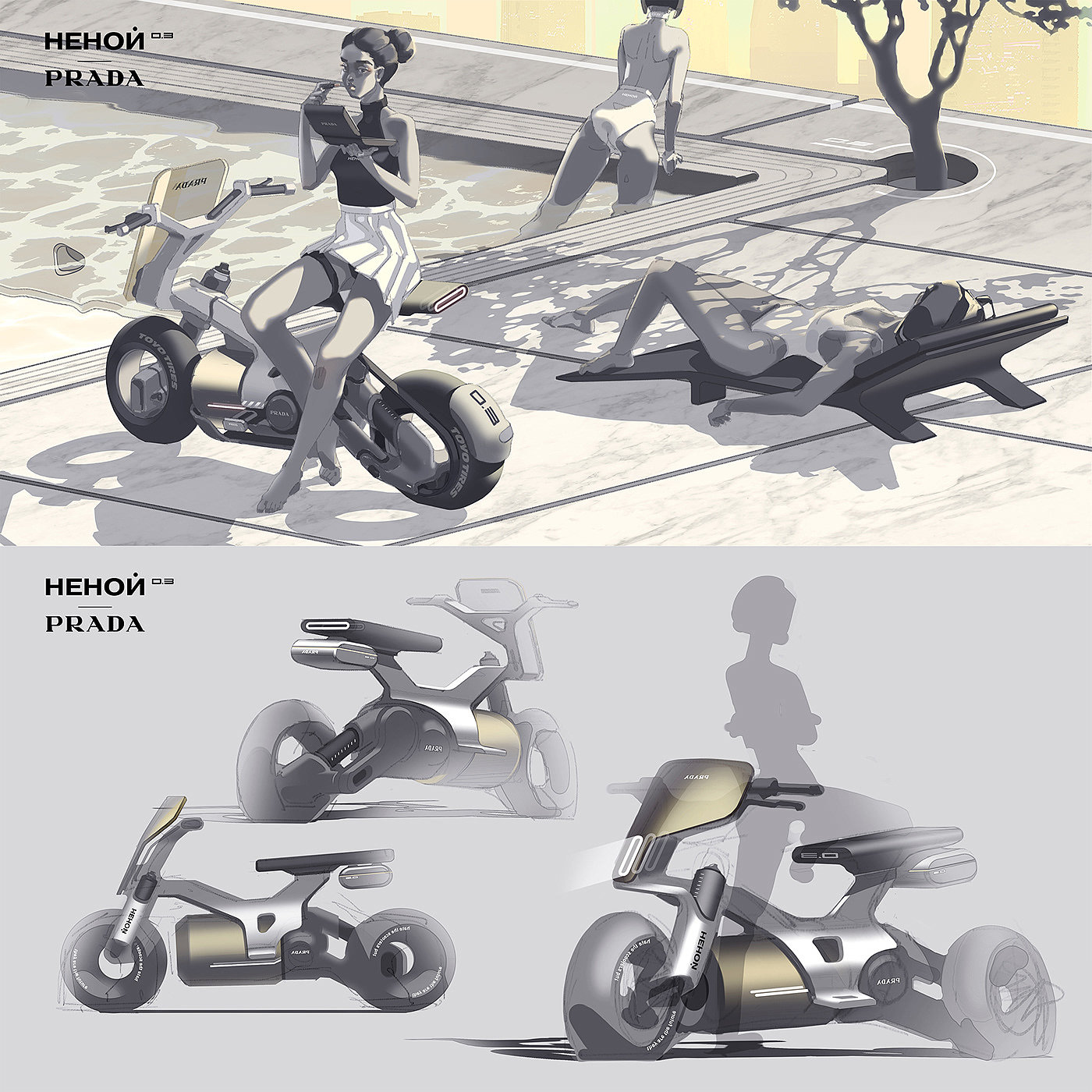 Неной 2020，Pasha Makarov，摩托车，构图，