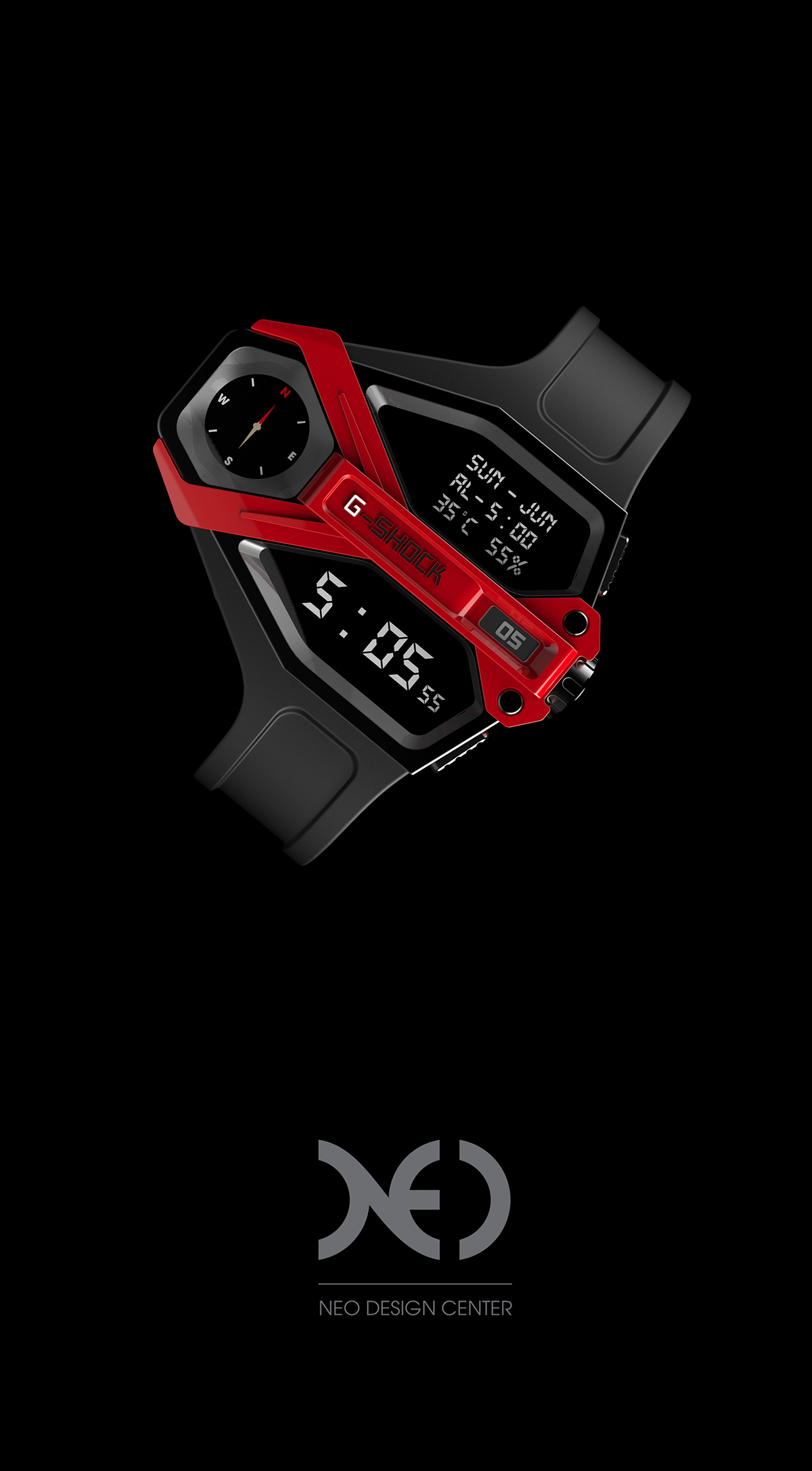 Casio Casio，Multifunctional watch，Thermometer，compass，Wrist watch，