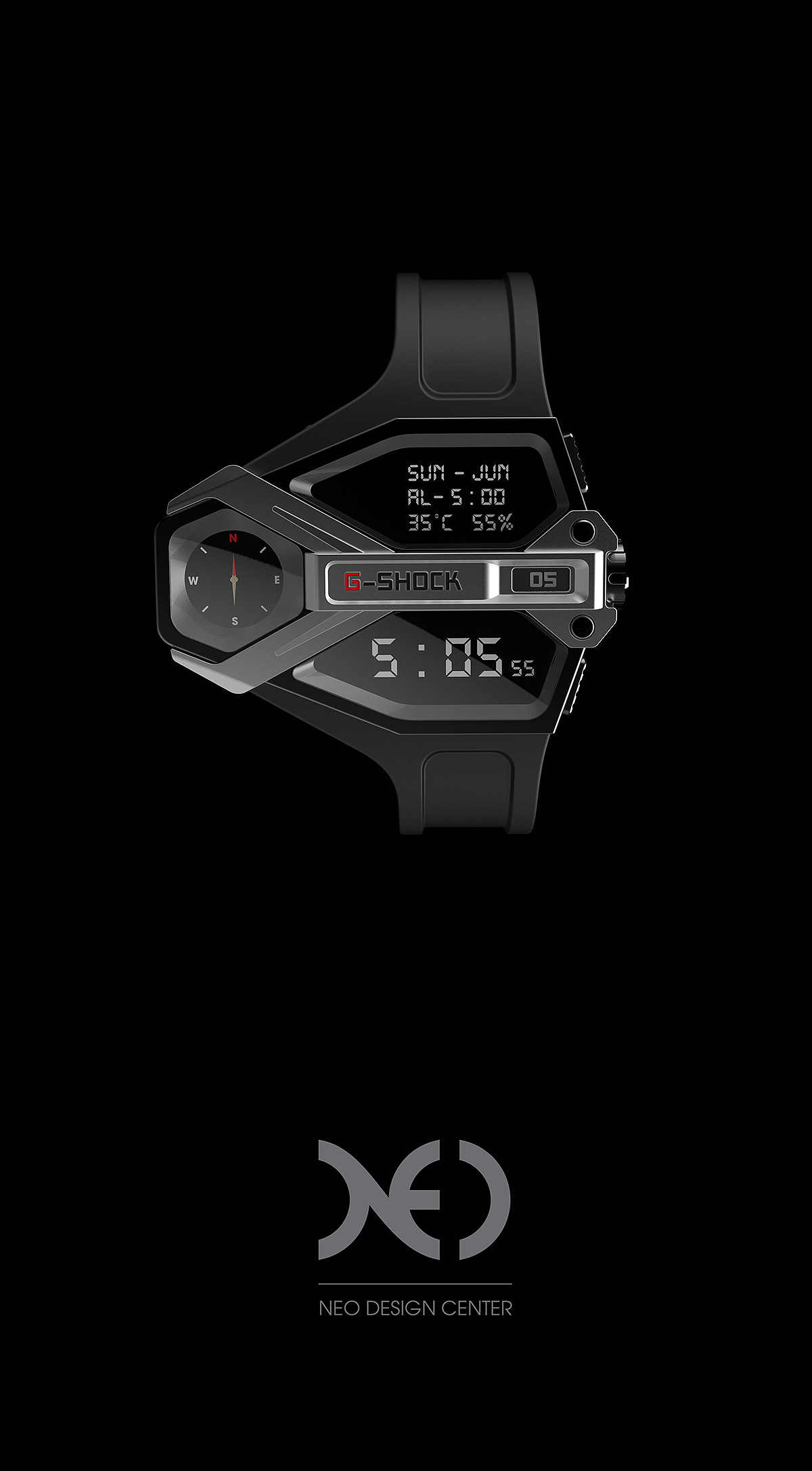 Casio Casio，Multifunctional watch，Thermometer，compass，Wrist watch，