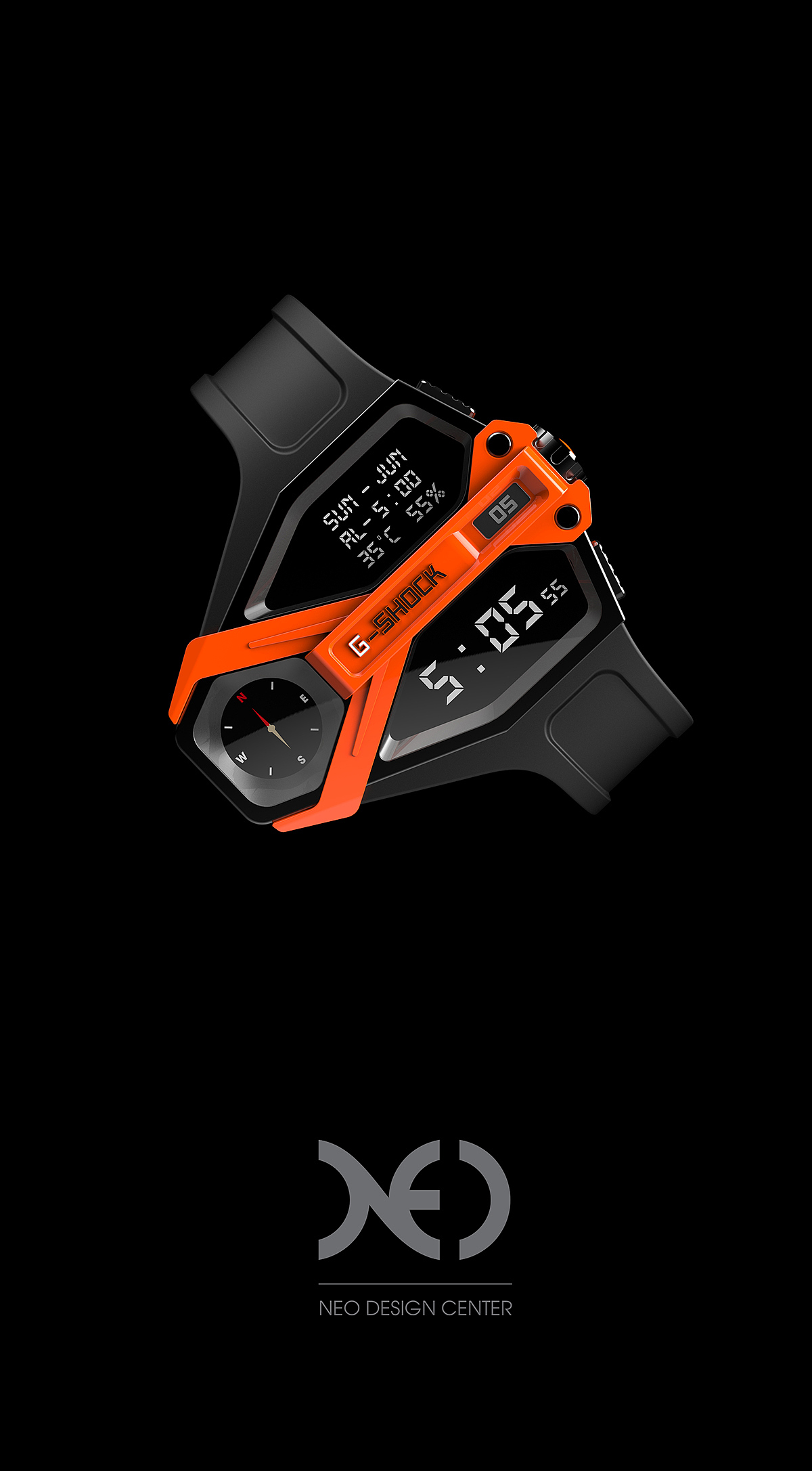 Casio Casio，Multifunctional watch，Thermometer，compass，Wrist watch，