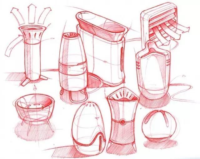 industrial design，major，Hand drawn，Coloring，Model，