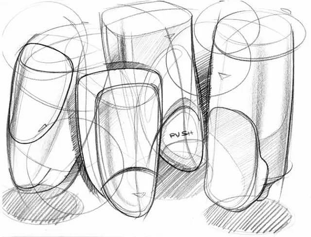 industrial design，major，Hand drawn，Coloring，Model，