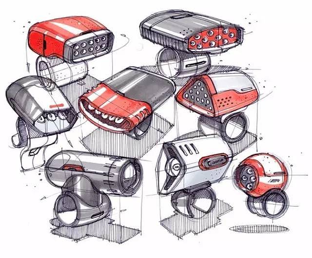 industrial design，major，Hand drawn，Coloring，Model，